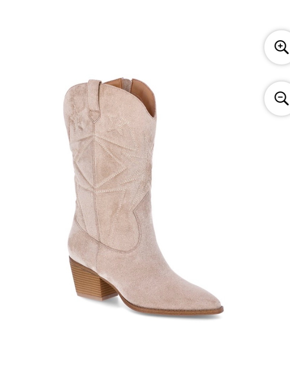 Time and Tru Light brown Suede Western Ankle Boot